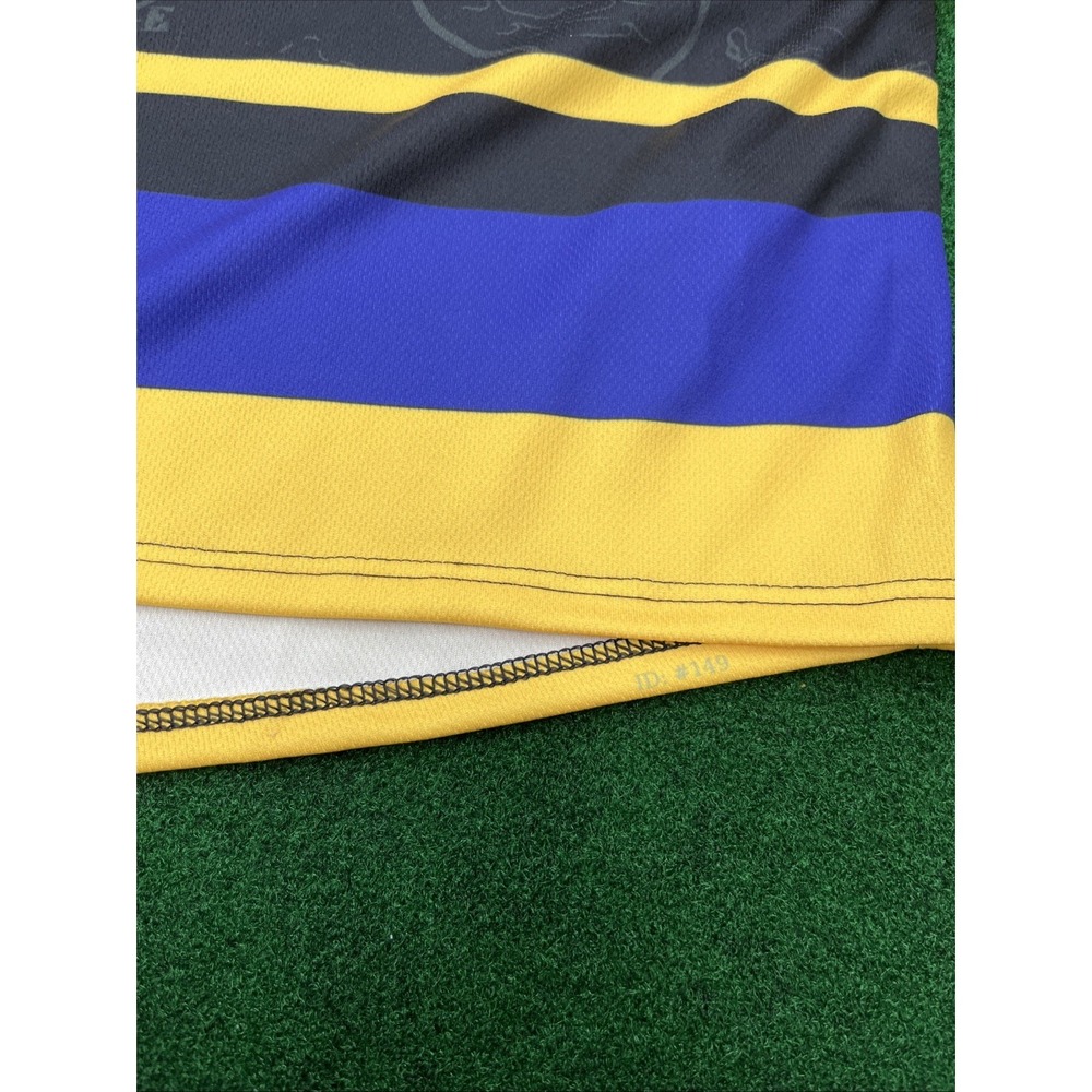 One Piece Straw Hat Pirates Hockey Jersey #1 Black Yellow Purple Mens XL - Picture 6 of 10